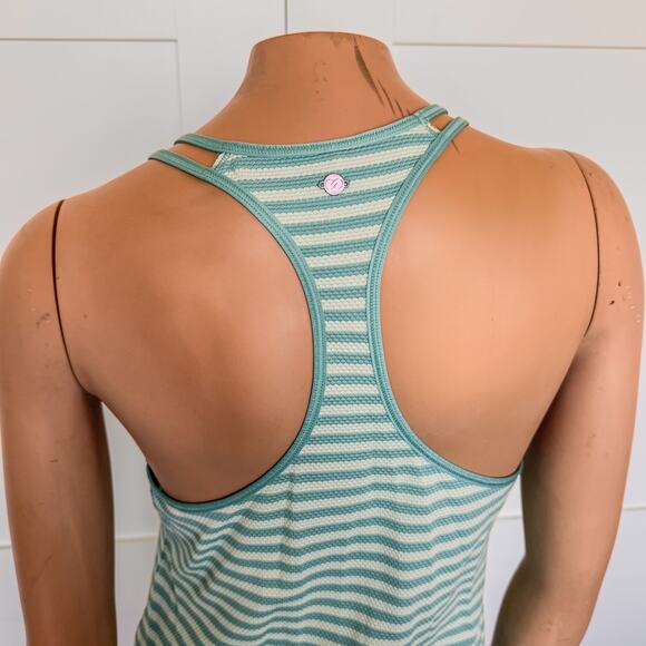 CALIA by Carrie Underwood, Move Stripe Racerback Athletic Tank-Blue Nile - Small - Picture 6 of 9